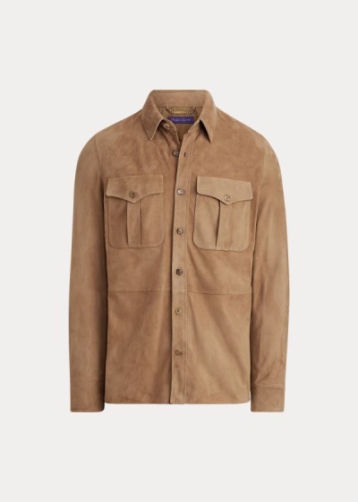 Men's Ralph Lauren Suede Overshirt | 109826HGO